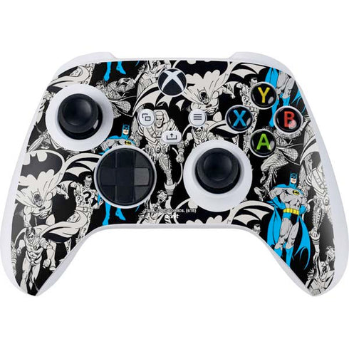 DC Comics Batman Characters Action Poses Print Xbox Series S Controller Skin